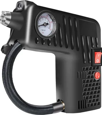 Immagine prodotto di Gonfiatore di pneumatici DC 12V portatile elettrico compressore pompa auto strumento di emergenza per moto bicicletta nero