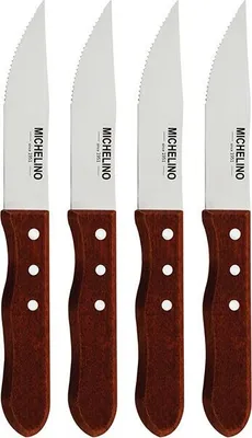 Image de Michelino 4 pcs. set de couteaux à steak Jumbo Couteau à steak à lame crantée