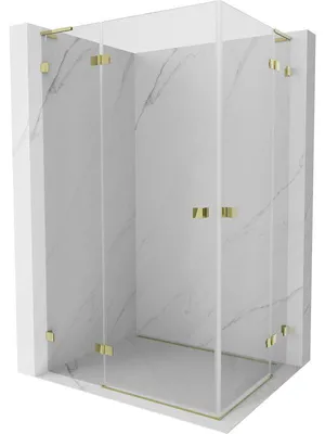 Obrázek produktu pro Mexen Lunar L Duo sprchový kout výklopný levý 90 x 80 cm, transparentní, zlatý - 834L-090L-080P-50-00