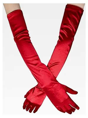 Produktbild von Damen Lange Satin-Handschuhe im klassischen Opern-Stil für Festlichkeiten, Hochzeiten und Partys, 1920er Jahre, elastisch, Erwachsene, bis Handgelenk Länge