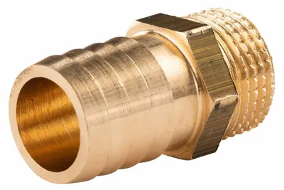 Produktbild von Messing Gewinde-Fitting Schlauchanschluss 1/2' AG (DN 15) Länge 10 mm - schwere Ausführung