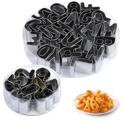 Produktbild von Ausstecher Set Buchstaben Zahlen Edelstahl 35-teilig Backform DIY