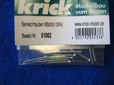 Produktbild von Krick Senkschrauben M2x20(10Stk)