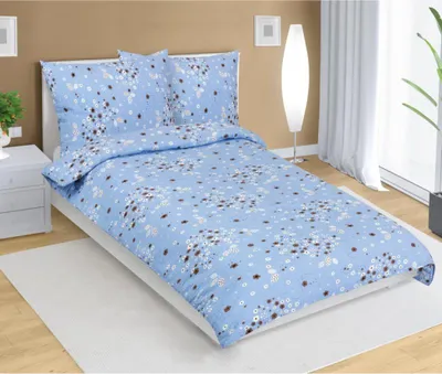 Obrázek produktu pro Krepové povlečení - 140x200 cm, 70x90 -  modrá