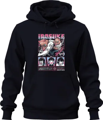 Obrázek produktu pro Uni mikina s kapucí Inosuke Kimetsu no Yaiba s maskou kance Anime Gift Beast, Navy, L