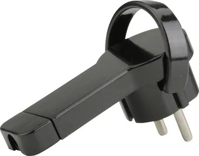 Produktbild von Flachstecker schwarz, Schutzkontaktstecker