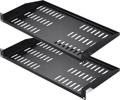 Zdjęcie produktu dla zestaw 2 półek 1U do szafy serwerowej - Głębokość 254 mm - Szafa sieciowa - Akcesoria do szaf serwerowych