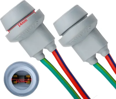Produktbild von 2x T10 W5W Gummi Fassung GRAU + Kabel