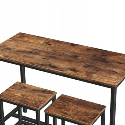 Produktbild von Bartisch, Bar Tisch und Stühle, Küchentisch und Stühle Bartisch-Set, Stehtisch und Barhocker MuvuHome
