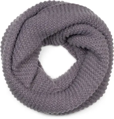 Produktbild von styleBREAKER Uni Strick Loop Schal Einfarbig mit Wellenmuster, warmer Winter Strickschal, Schlauchschal 01018169