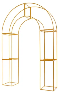 Image de Arche de mariage, design élégant, montage facile, couleur or
