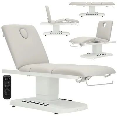 Image de Lit de massage électrique pour salon de beauté pédicure chauffage réglageau pied + télécommande 3 vérins Verona