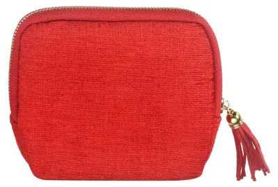 Produktbild von Mini Reisekosmetiktasche mit Reißverschluss und 5-lagigen Samtfächern