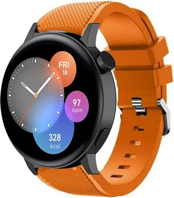 Produktbild von Strap-it Huawei Watch GT 3 42mm Silikonarmband (Orange)