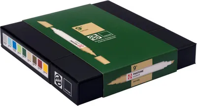 Immagine prodotto di Marcatori a pigmenti PANTONE Duo Tip, 9 pezzi Natura