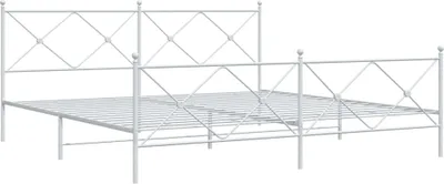 Immagine prodotto di Giroletto con Testiera e Pediera Metallo Bianco 200x200 cm