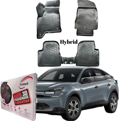 Produktbild von Trimak Autofußmatten kompatibel mit Citroen C4 Hybrid ab 2022 Auto Allwetter Gummimatten