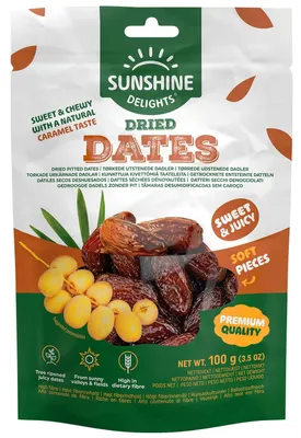 Produktbild von Sunshine Delights Dried Dates 100g