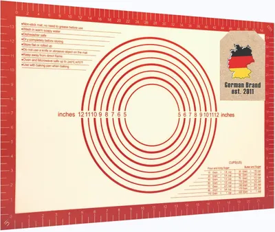 Obrázek produktu pro Intirilife Opakovaně použitelná silikonová podložka na pečení v červenohnědé barvě o rozměrech 40 x 60 cm - podložka na pečení Pomůcka na pečení Podložka na válení těsta