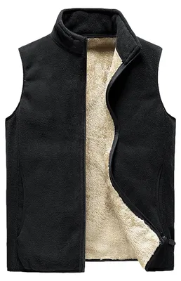 Immagine prodotto di Omgoods - Gilet in pile da uomo, taglie forti - Gilet termico con tasche (dalla S alla 5XL)