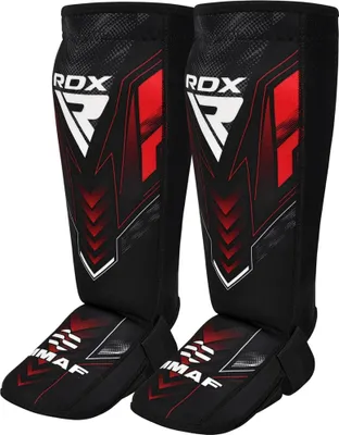 Produktbild von RDX Neopren Schienbein-Spannschutz Rot – IMMAF Zugelassen
