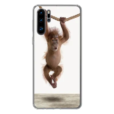 Produktbild von MuchoWow® Handyhülle Schutzhülle Hülle für Huawei P30 Pro Affe - Tiere - Kinder - Orang Utan - Jungen - Mädchen Silikon Softcase Handy Hülle - Schutzdeckel