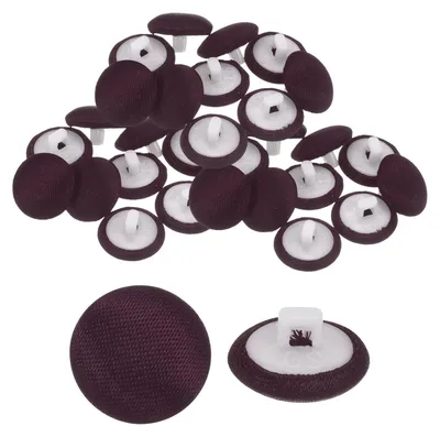 Image de Boutons en satin - 30 pièces - À coudre, pour vêtements et travaux manuels - 12,5 mm - Violet-rouge