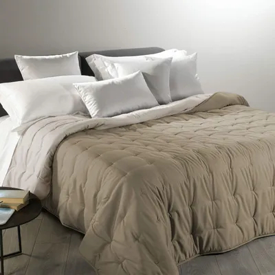 Tagesdecke Calduccia Mia, taupe, 100% Polyester, Doppelbett