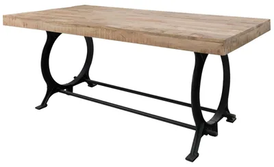 Immagine prodotto di MASSIVMOEBEL24 | tavolo da pranzo in legno di Legno riciclato 220x100x80 legno riciclato laccato INDUSTRIAL #29