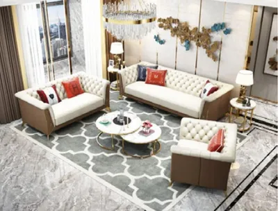 Produktbild von Sofa Couch Garnitur Sitz Polster Komplett Set 3+2+1 Sofas Designer Chesterfield