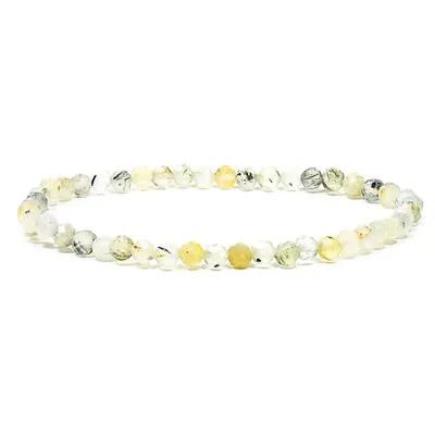 Produktbild von Prehnit Armband mit Facettenschliff elastisch -- 0.4 cm online bestellen