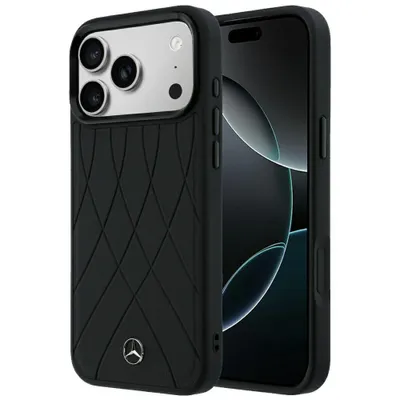 Imagen del producto de Funda Mercedes Hülle para iPhone 18 Pro Max, compatible con MagSafe, de cuero sintético , con logo metálico