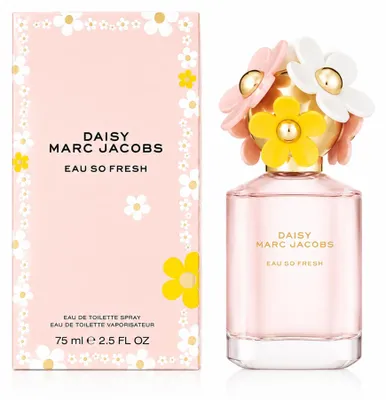 Produktbild von Marc Jacobs Daisy Eau So Fresh 75 ml, Frauen, 75 ml, Nicht nachfüllbare Flasche, Grapefruit,Pear, Violet (flower),Wild rose, Zedernholz, Moschus