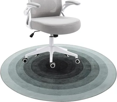 Productafbeelding van Vloerbeschermingsmat 100 cm, rond, antislip, zwart, voor kantoor