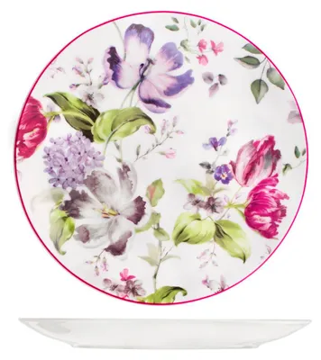 Image de H&h Set de 12 assiettes plates Madam en porcelaine cm 27