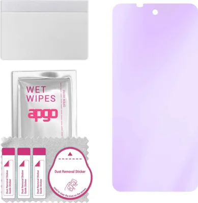 Produktbild von apgo Hybrid Schutzglas, kompatibel mit Maxcom MS572, Anti-Blue, 9H Härte, toller Ersatz für Hartglas, kratzfester Displayschutzglas, Displayschutz, Full Glue