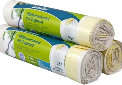 Produktbild von Secolan Müllbeutel Mit Kordelzug 35l 20 Einheiten Weiß Weiß One Size