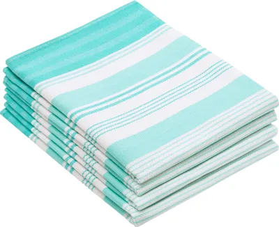 Produktbild von 4er Set Geschirrtücher, 50x70 cm, 100% Baumwolle, mint gestreift