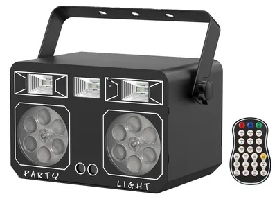 Obrázek produktu pro Osvětlení pro jeviště, RGB barevné efekty, ovládání DMX, černá barva, zástrčka EU, černá barva, zástrčka EU