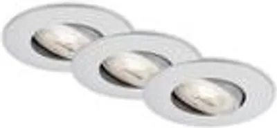 Produktbild von LED Einbauleuchten Schwenkbar 3er Set 5 W silber Kunststoff Ø 9 cm Briloner