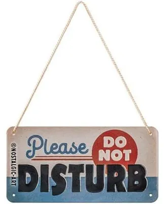 Retro-Warnschild 'Do Not Disturb', Metall, 10 x 20 cm