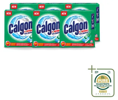 Productafbeelding van 6 x Calgon wasmachinereiniger tabletten - beschermt tegen kalkaanslag - voordeelverpakking - 6 stuks
