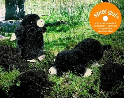 Produktbild von Kösen Maulwurf stehend 17 cm schwarz/beige Plüschmaulwurf