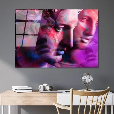 Produktbild von Wallity, UV-763 70 x 100, Dekorative Malerei aus gehärtetem Glas, Mehrfarbig, 100 % gehärtetes Glas, 70 x 100 cm