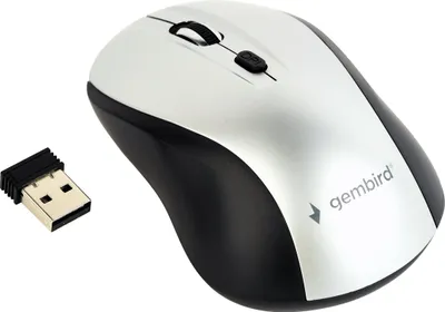 Produktbild von Enzo Gembird kabellose optische Maus schwarz silber – 9510036