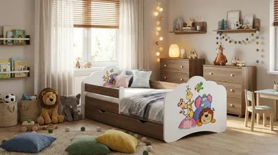Produktbild von Kinderbett Mobi - Mit Matratze & Schublade und Rausfallschutz, 80x160, Mädchen & Jugendbett Jungen Kids Bed, Jugendbett für Bodentief Ausziehbett ( 5)
