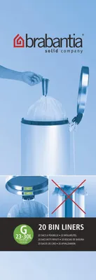 Immagine prodotto di BRABANTIA sacco spazzatura bianco, 30 l