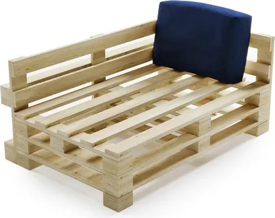 Immagine prodotto di Cuscino angolare sfoderabile per pallet in poliestere BANANAIR 60x40 cm blu