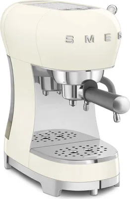 Produktbild von Smeg Manuelle Espressomaschine im 50er-Jahre-Stil, cremefarben, glänzend, ECF02CREU