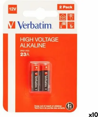 Obrázek produktu pro Baterie Verbatim 12 V LR23A (2 kusy) (10 kusů)